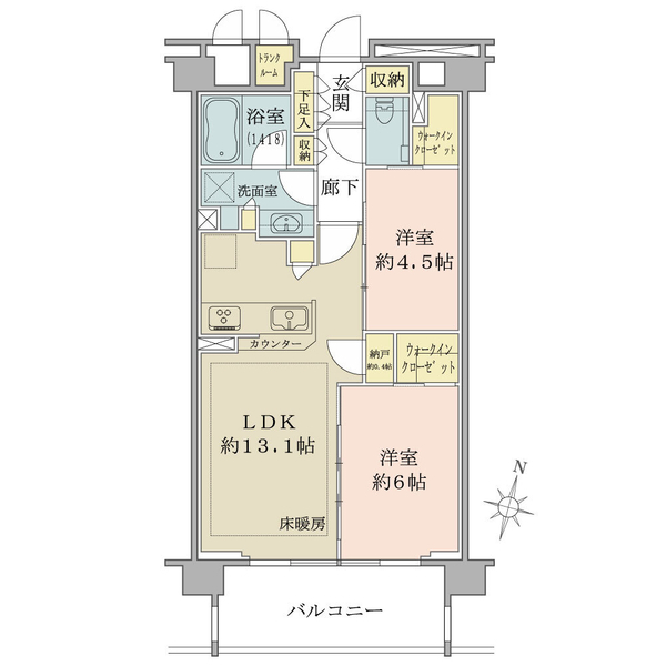 シティハウス下目黒 間取図