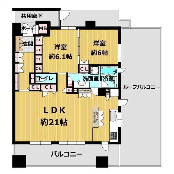 ディークラディア豊中少路プレビシオンコート 間取図