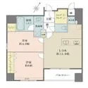 レフィール日本橋本町 LDKから各居室に出入りできる動線の良い配置。廊下を最小限に、居住スペースが広く確保されています。