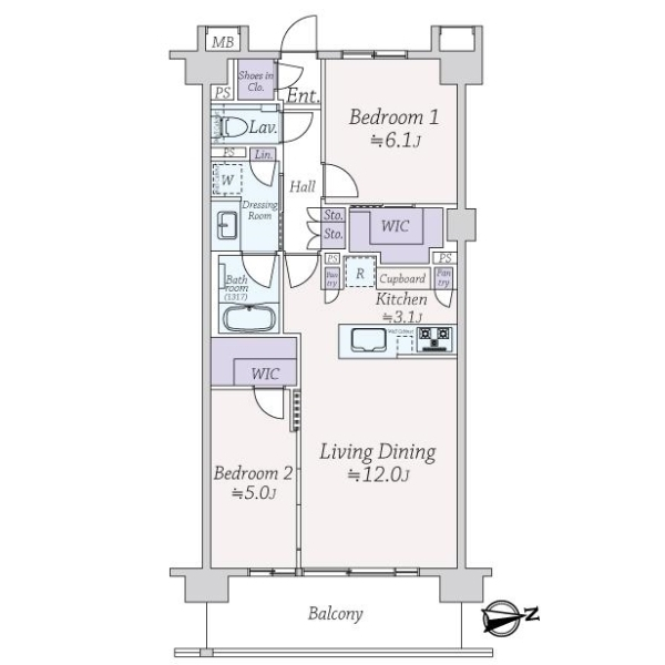 ブランズシティ調布 間取図