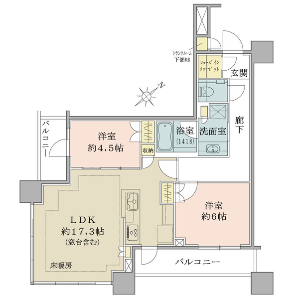 ブリリアタワーズ目黒ノースレジデンス 間取図