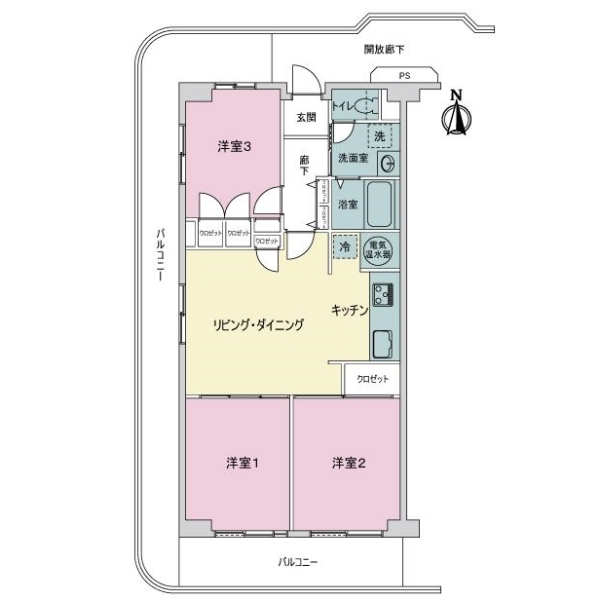 王子サンハイツ 間取図