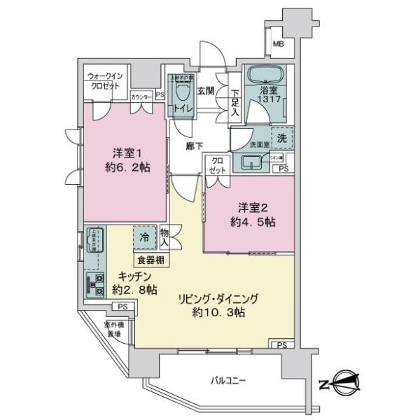 プレジール尾久ステーションマークス 間取図