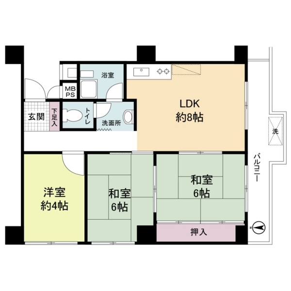コーポラス北野 間取図