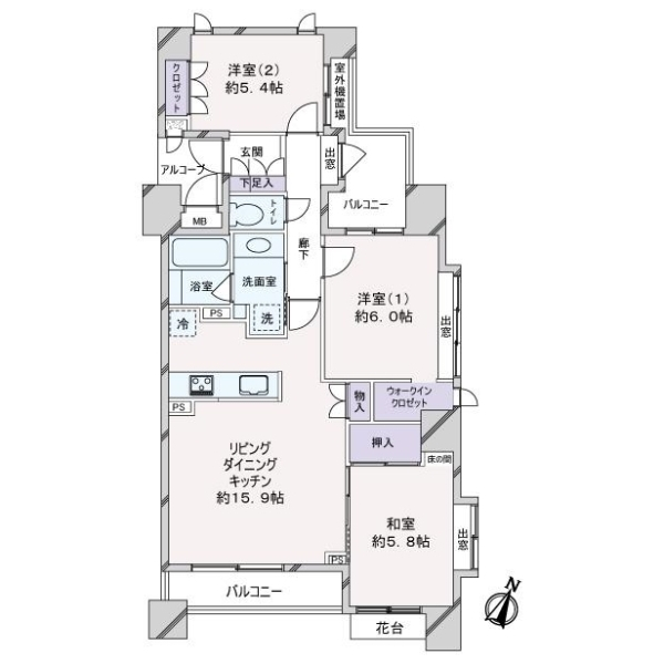 ローレルコート南柏 間取図