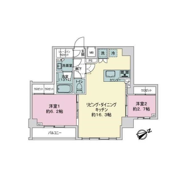 ＡＸＡＳ駒込アジールコート 間取図
