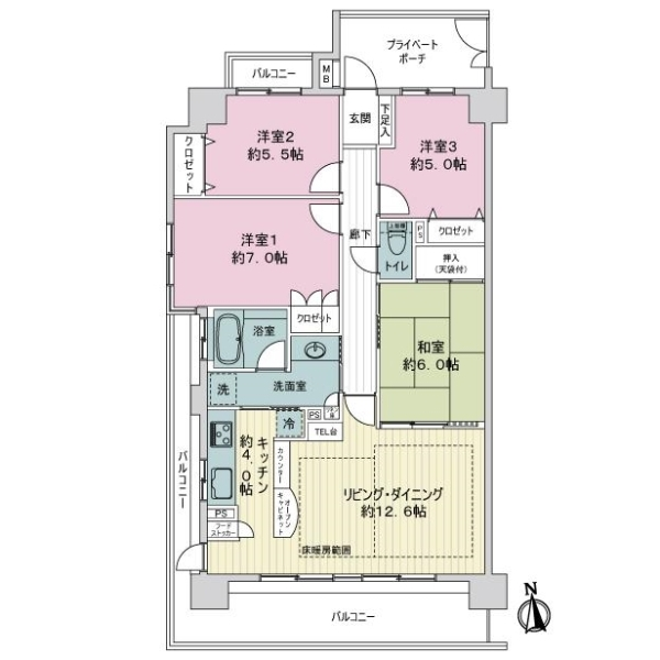 ファミリアーレ八田駅前 間取図