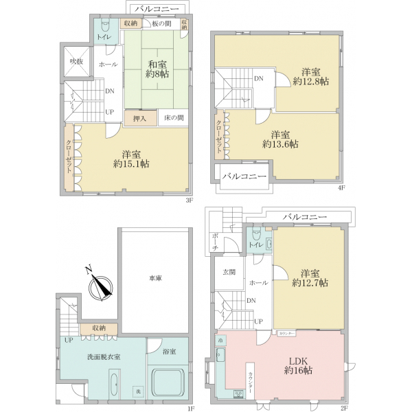 大阪市阿倍野区北畠１丁目 間取図
