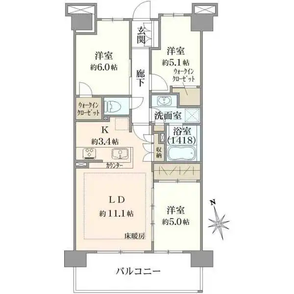 ザ・レジデンスひばりが丘 間取図