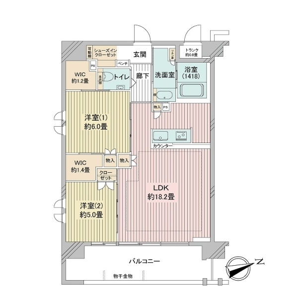 デュオセーヌさいたまサウス 間取図