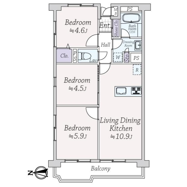 ライオンズマンション錦糸町第２ 間取図