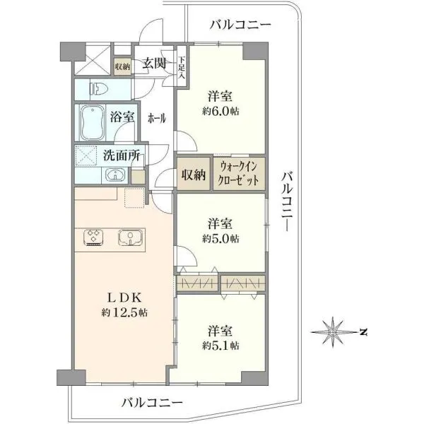 洋伸東大島マンション 間取図