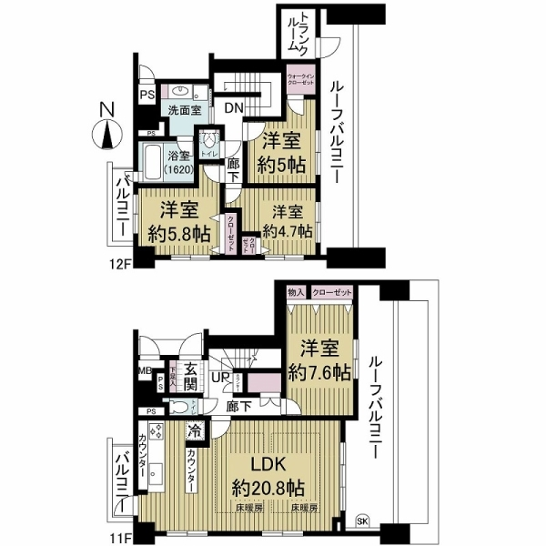 ディネス石山べルサージュ 間取図