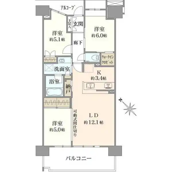 プラウド柏ガーデン 間取図