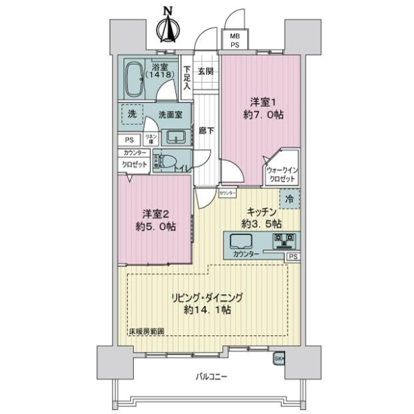 ライオンズミッドナゴヤレジデンス 間取図