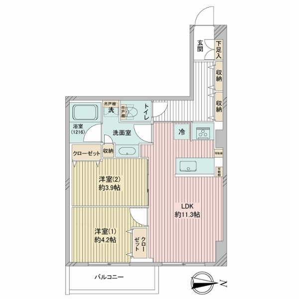 パールハイツ笹塚 間取図
