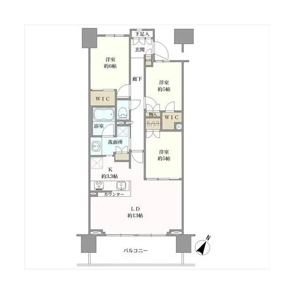 パークホームズ立川 間取図