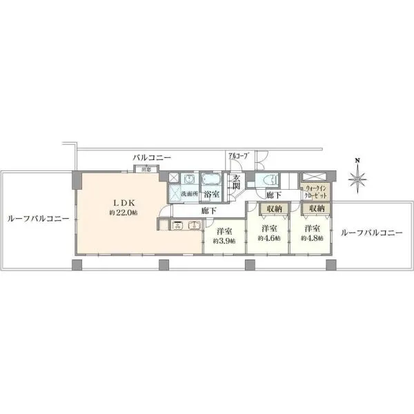 ライオンズマンションお花茶屋駅前通り 間取図