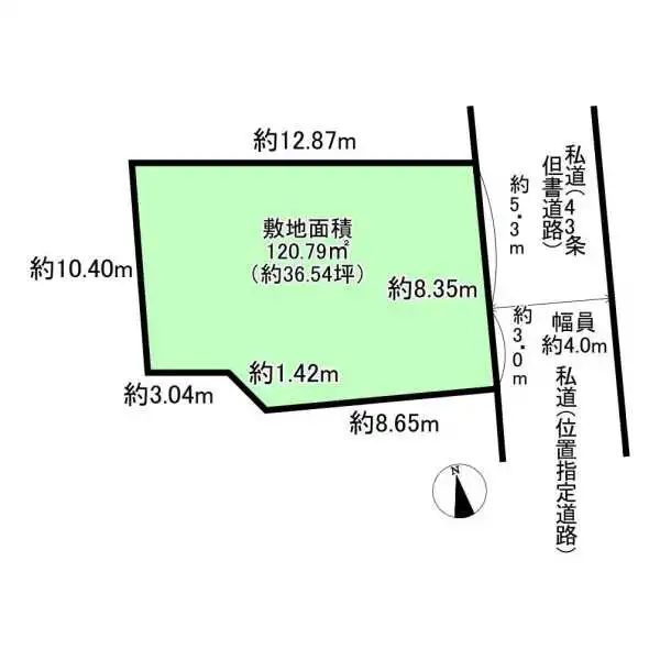 世田谷区成城９丁目 区画図