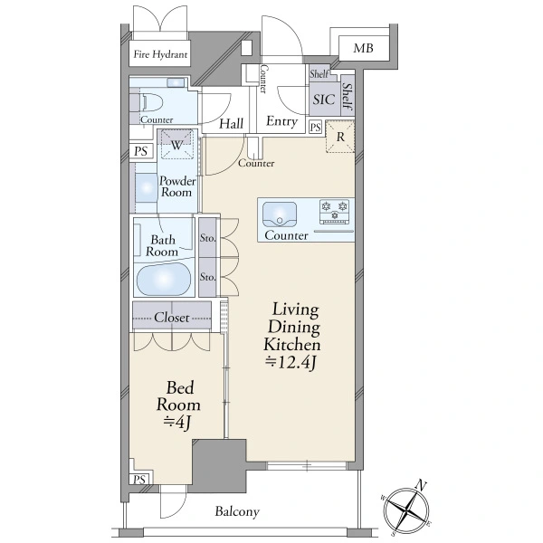 リビオ人形町　日本橋浜町グリーンテラス 間取図