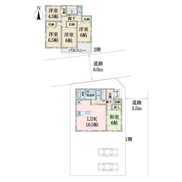 柏市大井 間取図