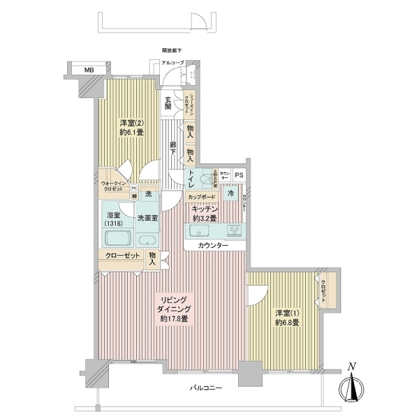 アルティフ・ガーデンズ川崎 間取図