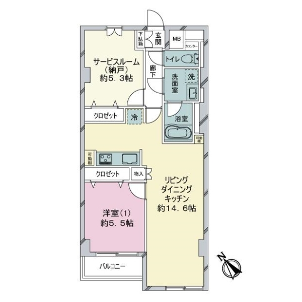 シャンボール弦巻 間取図