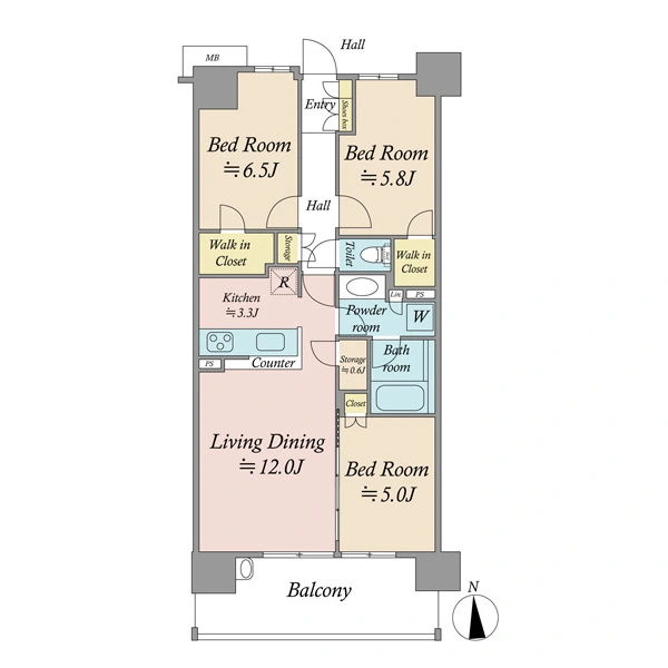 シティテラス板橋蓮根 間取図