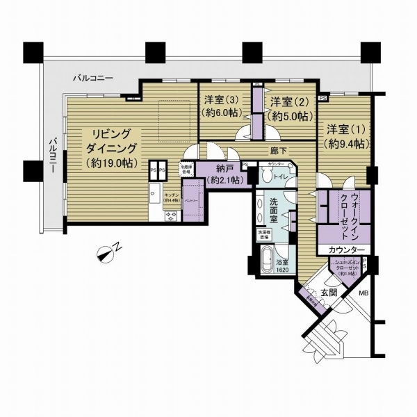 パークシティ市川B棟 間取図