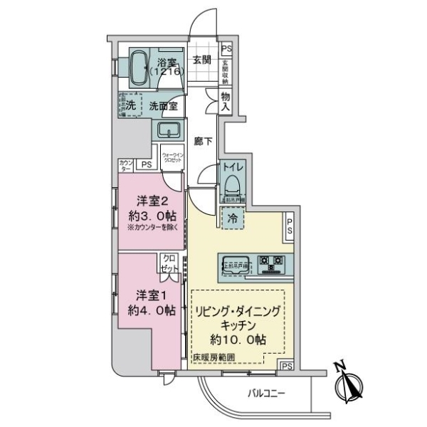 ライオンズミレス蔵前 間取図