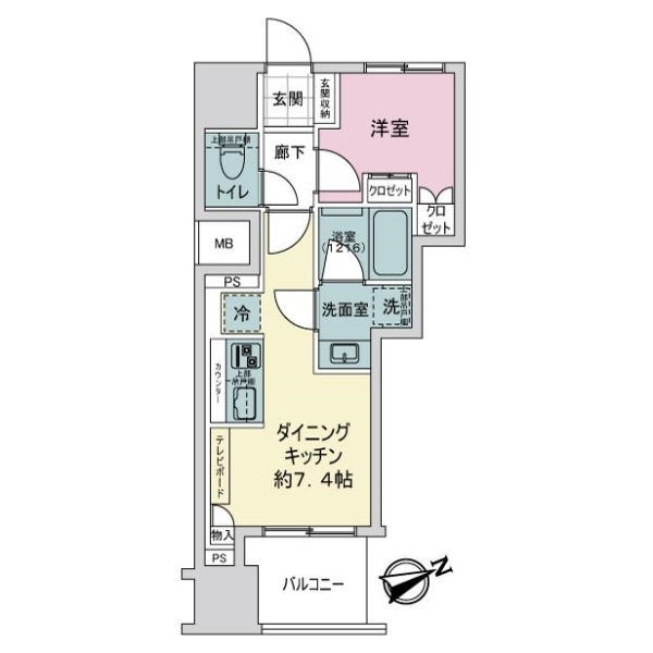 ライオンズミレス蔵前 間取図