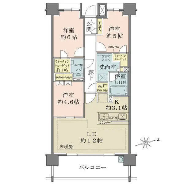 ザ・パークハウス市川 間取図