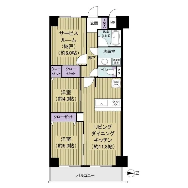 三生エンゼルハイム中葛西 間取図