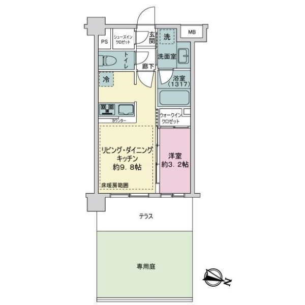 コージーコート蕨 間取図