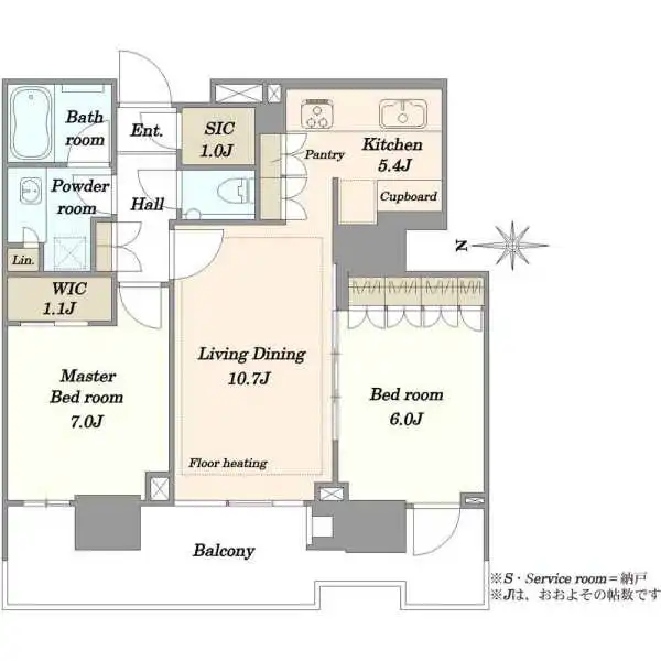 ＨＡＲＵＭＩ　ＦＬＡＧ　ＰＡＲＫ　ＶＩＬＬＡＧＥ　Ｔ棟 間取図