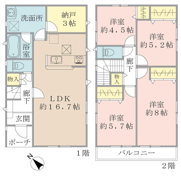 柏市ひばりが丘 間取図