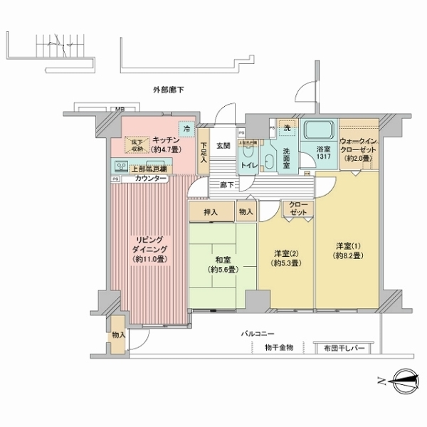 西武東大和ハイツ 間取図