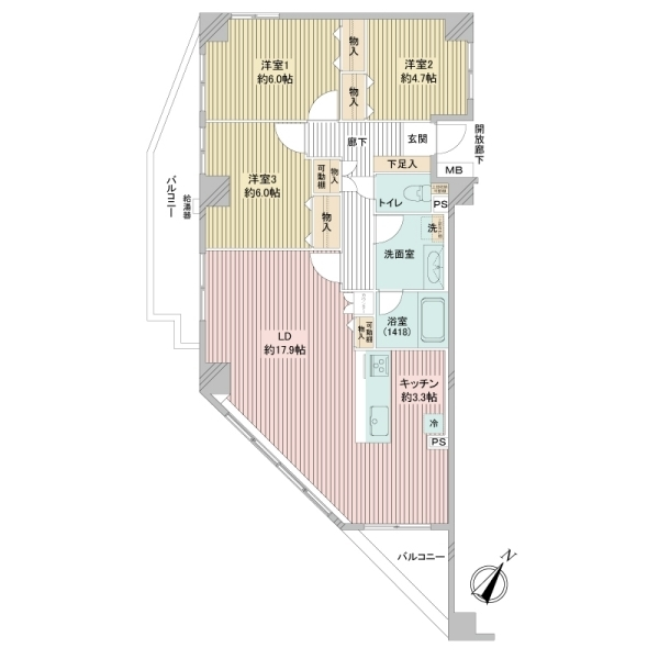 赤羽真正寺坂ハイム 間取図