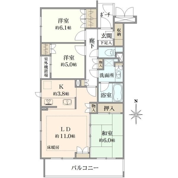 ヒルズ小竹向原 間取図