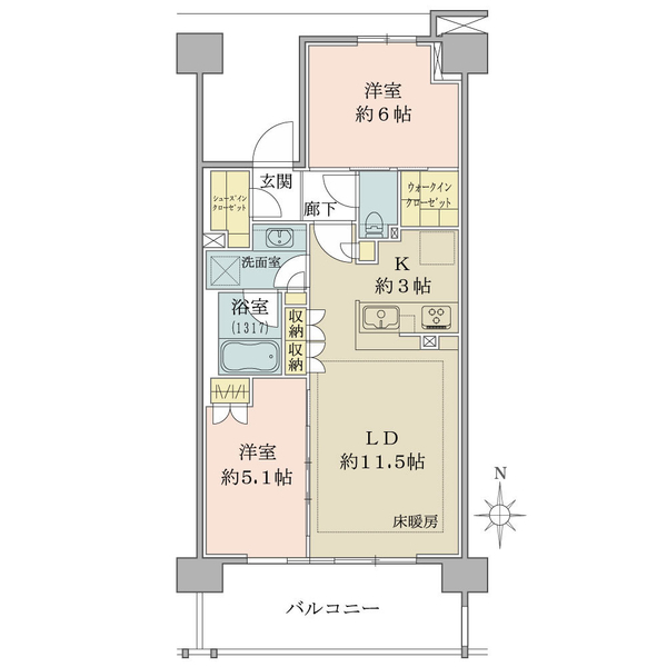 ブリリアシティ石神井公園アトラス４号棟 間取図