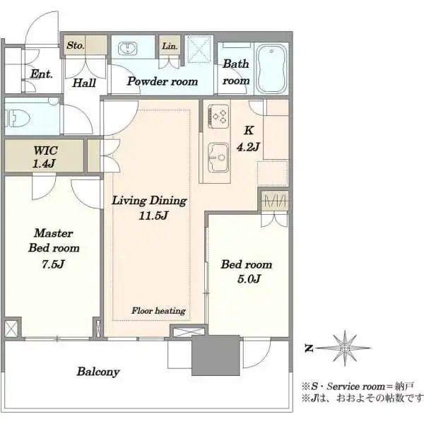 ＨＡＲＵＭＩ　ＦＬＡＧ　ＳＵＮ　ＶＩＬＬＡＧＥ　Ｔ棟 間取図