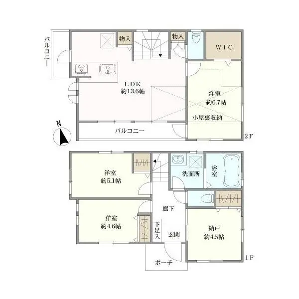 三鷹市野崎２丁目 間取図