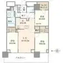 プラウドタワー武蔵小金井クロスイースト 間取図