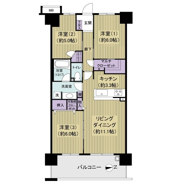 エンゼルソルスイート海老名 間取図