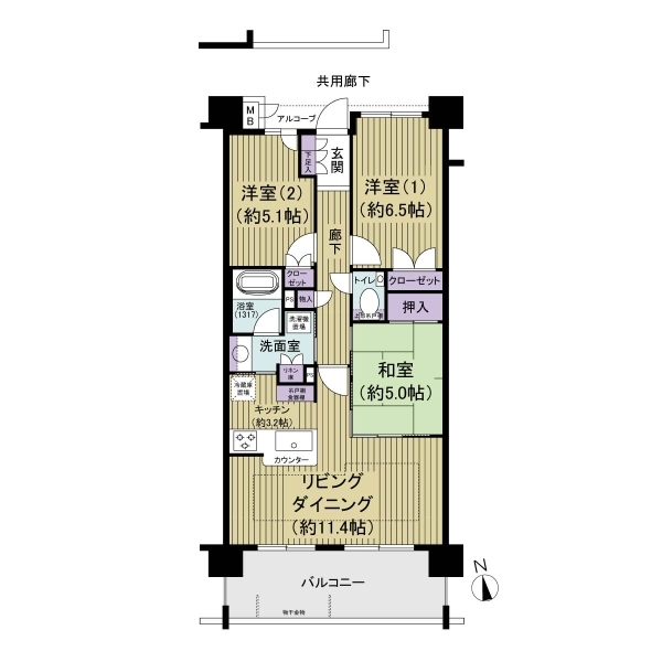 エクアス船橋夏見 間取図