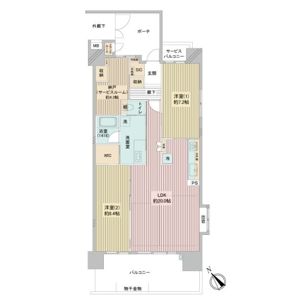 ニュートンプレイスノースコート 間取図