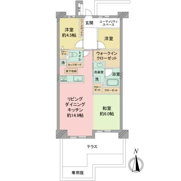 フォーリア駒沢公園パークサイド 間取図