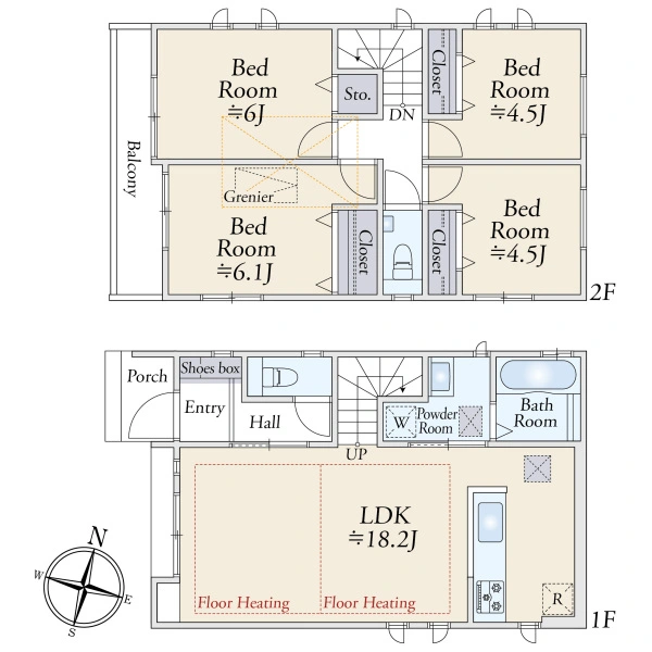 川崎市高津区梶ケ谷３丁目 間取図