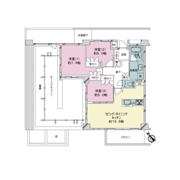 イニシア調布 間取図