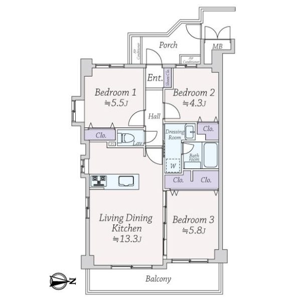 藤和シティコープ北松戸 間取図